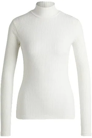 HUGO BOSS Stretch-cotton slim-fit T-shirt with logo print