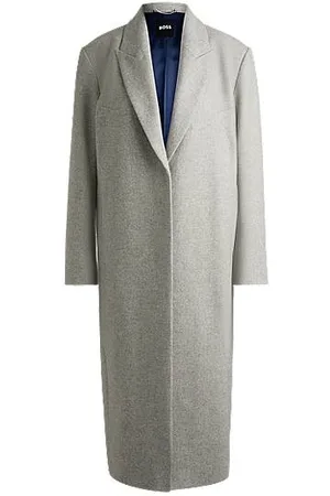 HUGO BOSS Oversized-fit coat in a wool blend with cashmere
