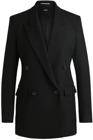 HUGO BOSS Regular-fit jacket with double-breasted closure
