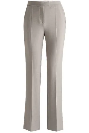 HUGO BOSS High-waisted trousers with flared leg