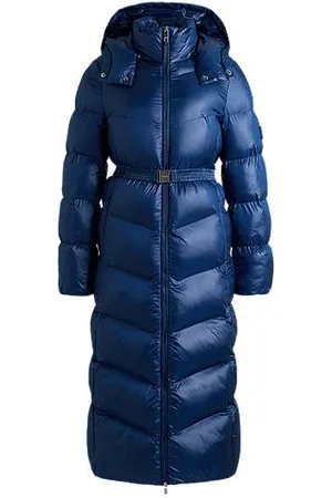 HUGO BOSS Water-repellent puffer jacket with logo belt
