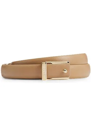 HUGO BOSS Italian-leather belt with logo keeper