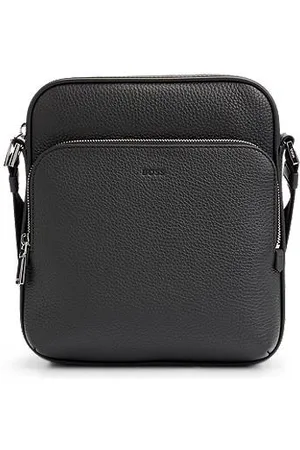HUGO BOSS Reporter bag in Italian leather with emed logo