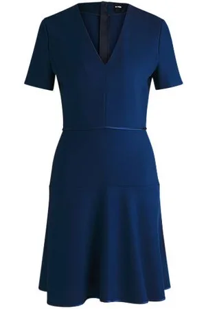 HUGO BOSS V-neck dress in stretch material