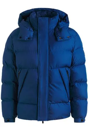 HUGO BOSS Water-repellent puffer jacket with detachable hood