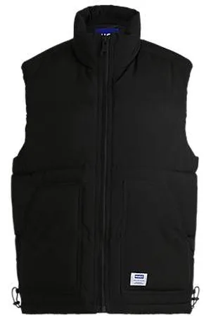 HUGO BOSS Water-repellent gilet with blue logo label