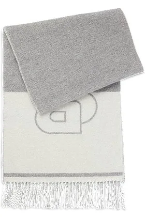 HUGO BOSS Wool-blend scarf with Double B monogram
