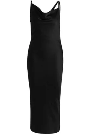 HUGO BOSS NAOMI x cocktail dress with asymmetric draped neckline