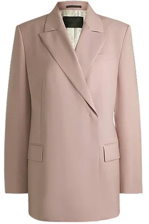 HUGO BOSS NAOMI x relaxed-fit blazer in natural-stretch wool