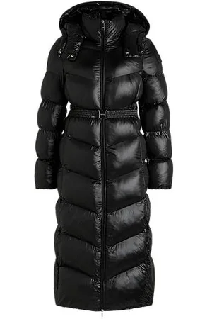 HUGO BOSS Water-repellent puffer jacket with logo belt