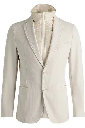 HUGO BOSS Slim-fit jacket in performance-stretch corduroy