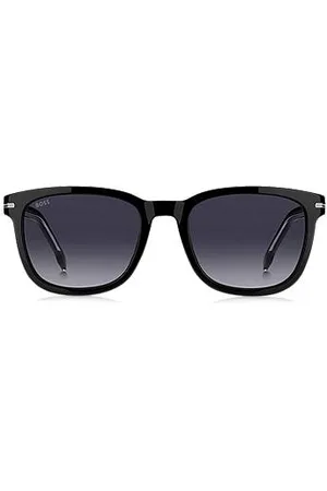 HUGO BOSS Acetate sunglasses with silver-tone hinges
