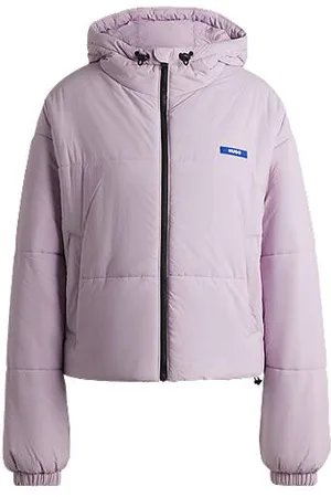 HUGO BOSS Water-repellent padded jacket with blue logo label