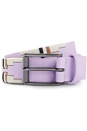 HUGO BOSS Equestrian polo belt with embroidered pattern