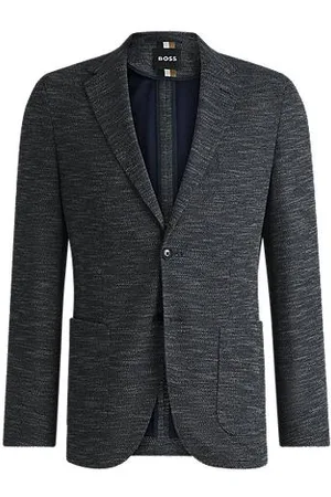 HUGO BOSS Regular-fit jacket in micro-patterned stretch fabric - Ramadan Edit