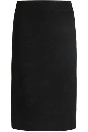 HUGO BOSS Tube skirt in knitted jacquard