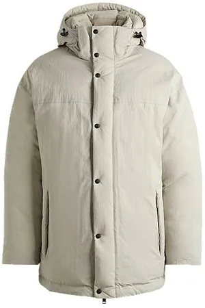 HUGO BOSS Water-resistant puffer jacket with detachable hood