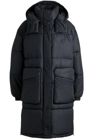 HUGO BOSS Long padded coat with detachable hood