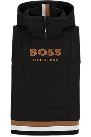 HUGO BOSS Equestrian sleeveless hoodie with embroidered logo