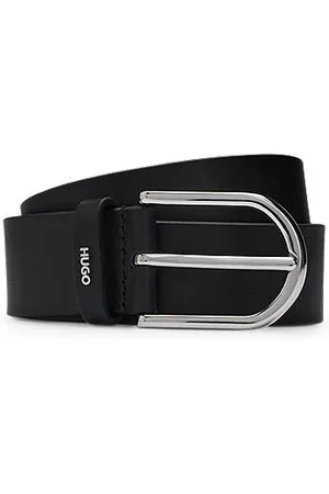 HUGO BOSS Leather belt with logo-lettering keeper