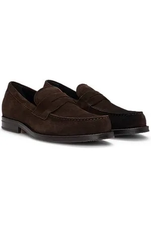 HUGO BOSS Dressletic penny loafers in suede - Ramadan Edit