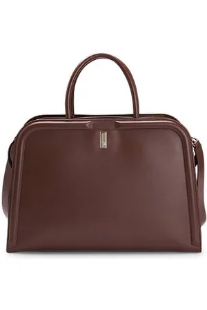 HUGO BOSS Ariell leather tote bag with detachable pouch