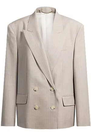 HUGO BOSS Oversized-fit suit jacket in Italian-made fabric - Ramadan Edit