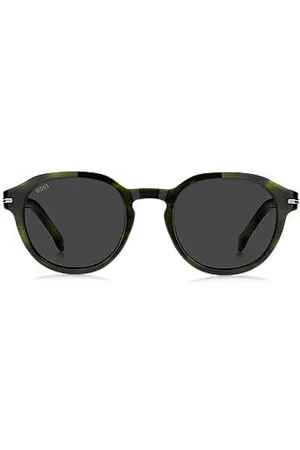 HUGO BOSS Horn sunglasses with silver-tone hinges - Ramadan Edit