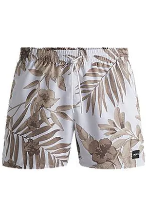 HUGO BOSS Fully lined swim shorts with seasonal print