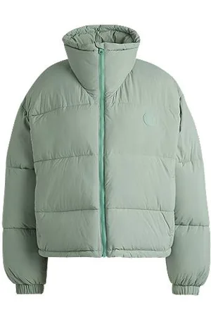 HUGO BOSS Water-repellent padded jacket with quilted HAPPY logo