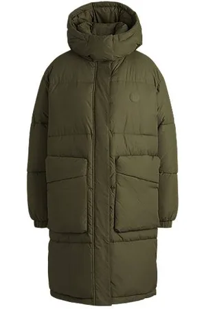 HUGO BOSS Long padded coat with detachable hood