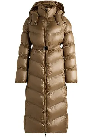 HUGO BOSS Water-repellent puffer jacket with logo belt