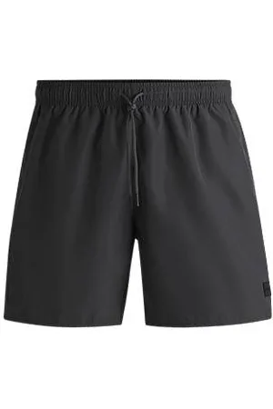 HUGO BOSS Cargo-pocket swim shorts with logo badge