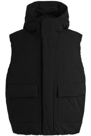 HUGO BOSS Relaxed-fit hooded gilet in water-repellent fabric