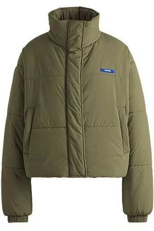 HUGO BOSS Relaxed-fit water-repellent jacket with silicone logo badge