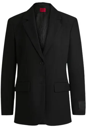 HUGO BOSS Regular-fit blazer in stretch fabric with notch lapels