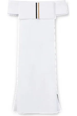 HUGO BOSS Equestrian one-piece plastron with signature stripe