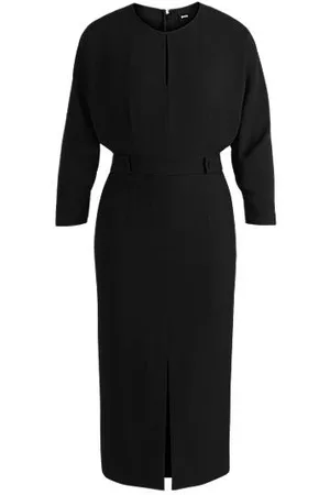 HUGO BOSS Mixed-material dress with waist details - Ramadan Edit