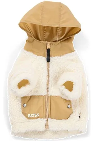 HUGO BOSS Dog fleece jacket with Double B monogram