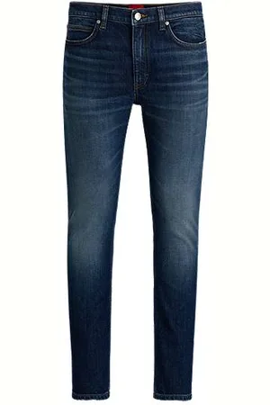 HUGO BOSS Extra-slim-fit jeans in dark- stretch denim