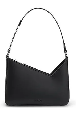 HUGO BOSS Faux-leather shoulder bag with logo strap