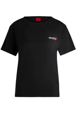 HUGO BOSS Modal-blend pyjama T-shirt with logo print