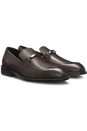 HUGO BOSS Printed-leather loafers with branded hardware trim - Ramadan Edit