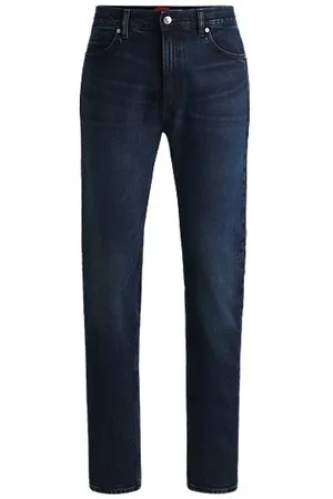 HUGO BOSS Slim-fit jeans in dark-blue stretch denim