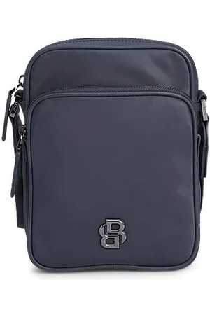 HUGO BOSS Twill reporter bag with Double B monogram