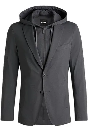 HUGO BOSS Slim-fit blazer with integrated hooded inner - Ramadan Edit