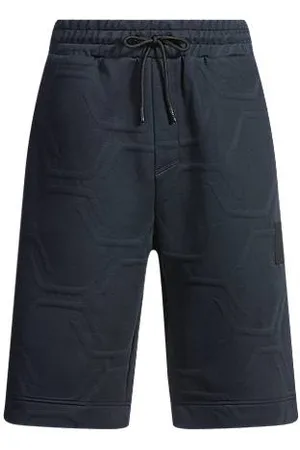 HUGO BOSS Relaxed-fit shorts with hexagonal quilting