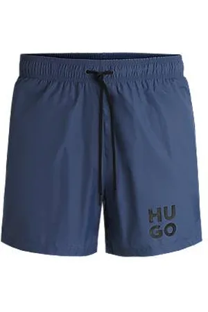 HUGO BOSS Fully lined swim shorts with stacked logo