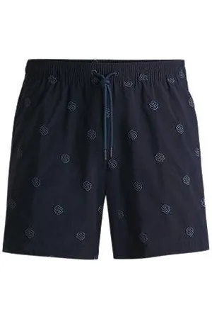 HUGO BOSS Quick-dry swim shorts with Double B monograms