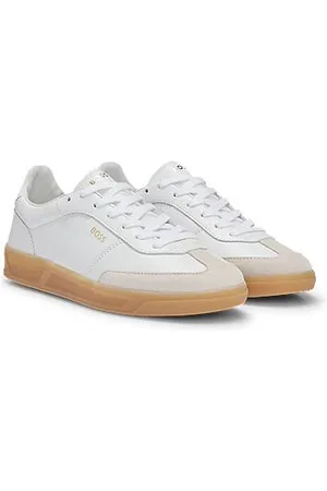 HUGO BOSS Leather lace-up trainers with suede trims - Ramadan Edit